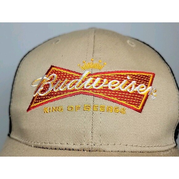 Budweiser Men's King of Beers Brew Baseball Hat Strapback Anhauser Busch - Picture 2 of 7